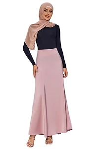 Urban Modesty Women's Brown Satin Skirt