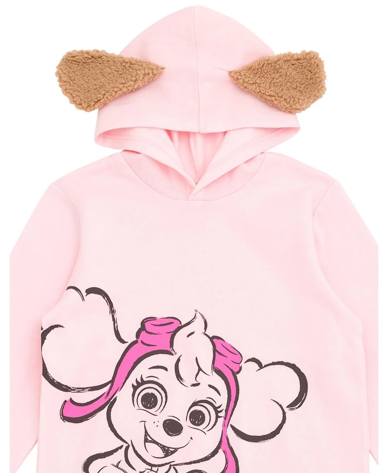 Paw Patrol Little Girls Fleece Cosplay Pullover Hoodie and Jogger Pants Outfit Set to (2T - 10-12