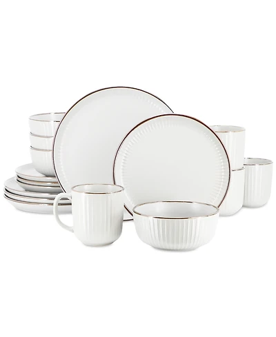 Elama Leo 16 Pc. Dinnerware Set, Service for 4