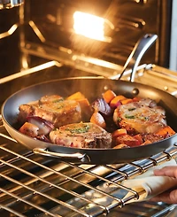 Rachael Ray Cook + Create Hard Anodized Nonstick Frying Pan with Helper Handle, 14"