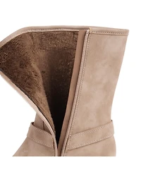 Gc Shoes Women's Knox Buckle Lug Sole Block Heel Mid Calf Boots