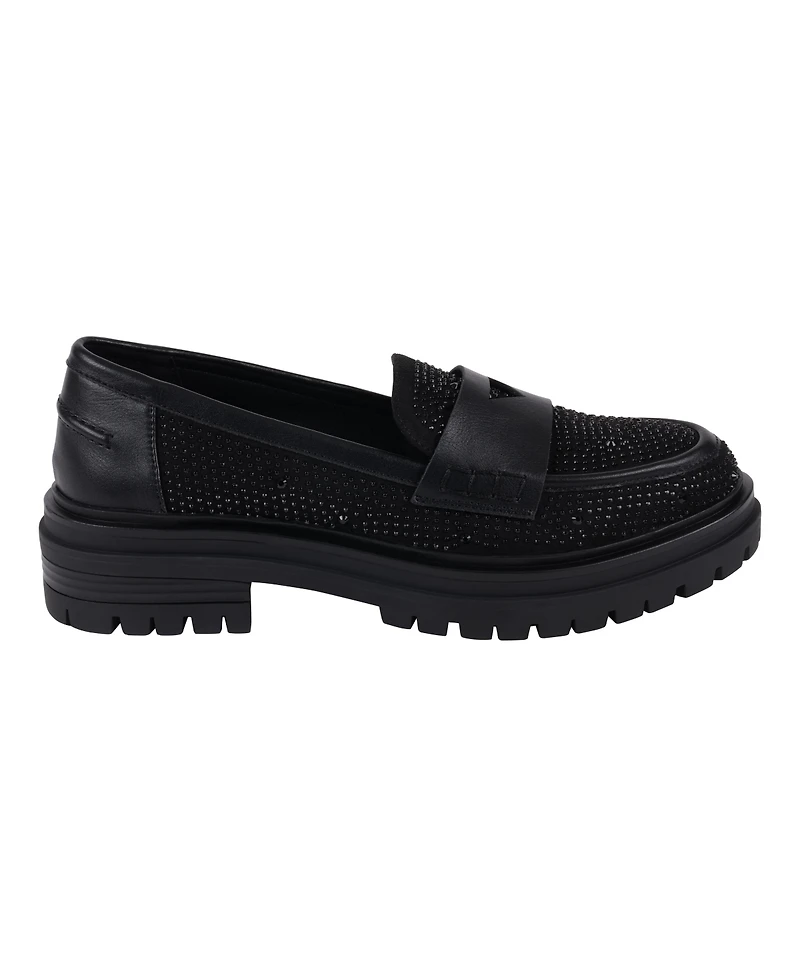 Gc Shoes Women's Galen Embellished Lug Sole Loafers