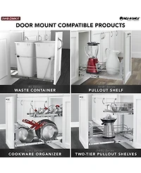 Rev-a-Shelf Cabinet Door Mount Kit for Pullout Shelves & Trash Cans, 5WB-dmkit