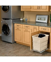 Rev-a-Shelf 20'' Pullout Wire Basket Clothes Hamper, Chrome, Hrv-1520 S Cr