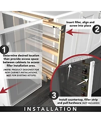 Rev-a-Shelf 6" Pullout Kitchen Cabinet Filler Organizer Spice Rack, 432-bf-6C