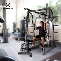 Marcy Deluxe Diamond Elite Smith Cage Home Workout Total Body Gym Machine System