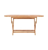 vidaXL Folding Patio Table 62.9"x31.4"x29.5" Solid Teak Wood