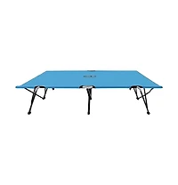 vidaXL Two Person Folding Sun Lounger Blue Steel