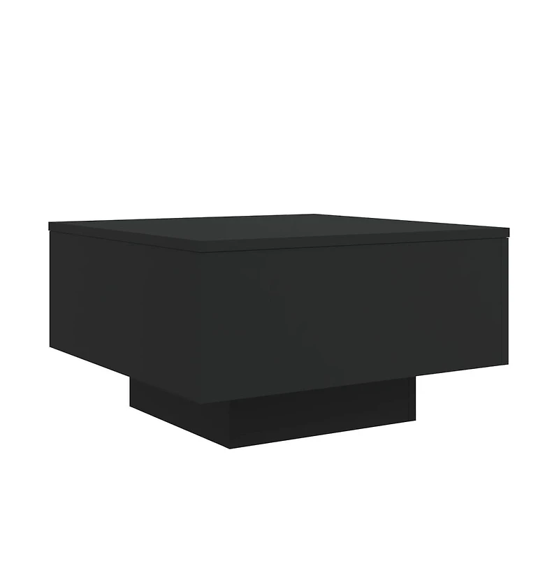 vidaXL Coffee Table Black 21.7"x21.7"x12.2" Engineered Wood
