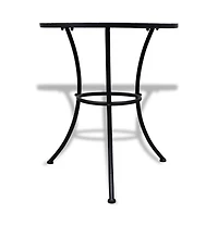 vidaXL Bistro Table Blue and White 23.6" Mosaic