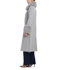 Vince Camuto Women's Single-Breasted Maxi Coat W/ Detachable Faux Fur