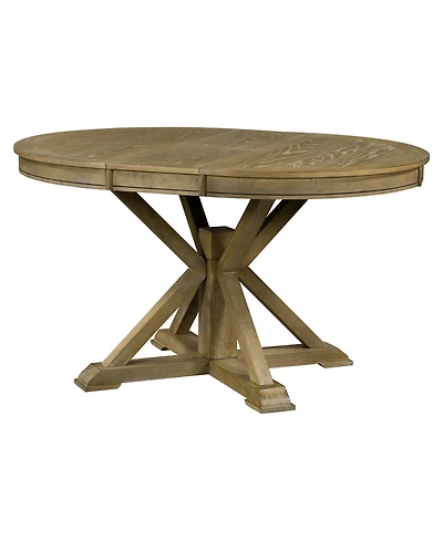 Slickblue Retro Extendable Dining Table with 12-Inch Leaf for Functional Dining and Living Room Spaces