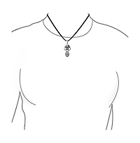 Bling Jewelry Ancient Divine Deity Celtic Goddess Of Fertility Pendant Necklace Oxidized .925 Sterling Silver Black Silk Cord