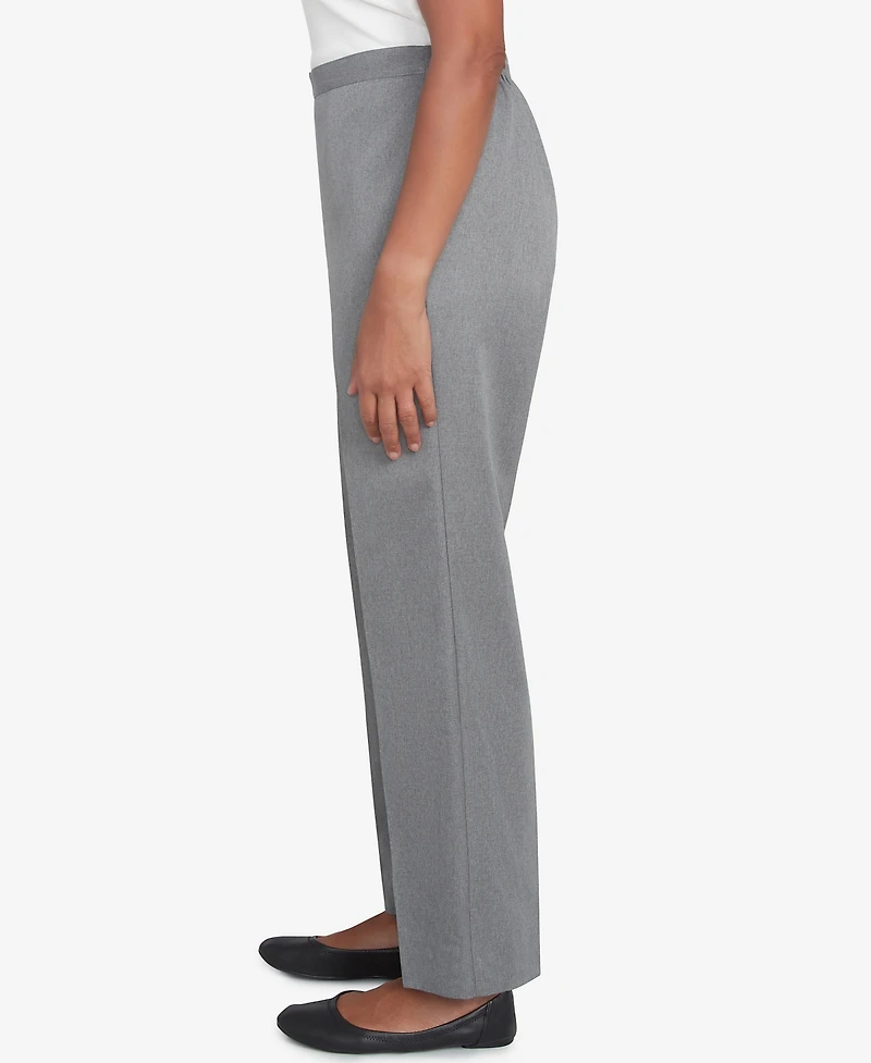 Alfred Dunner Women's Copenhagen Soft Heather Microfiber Average Length Pants