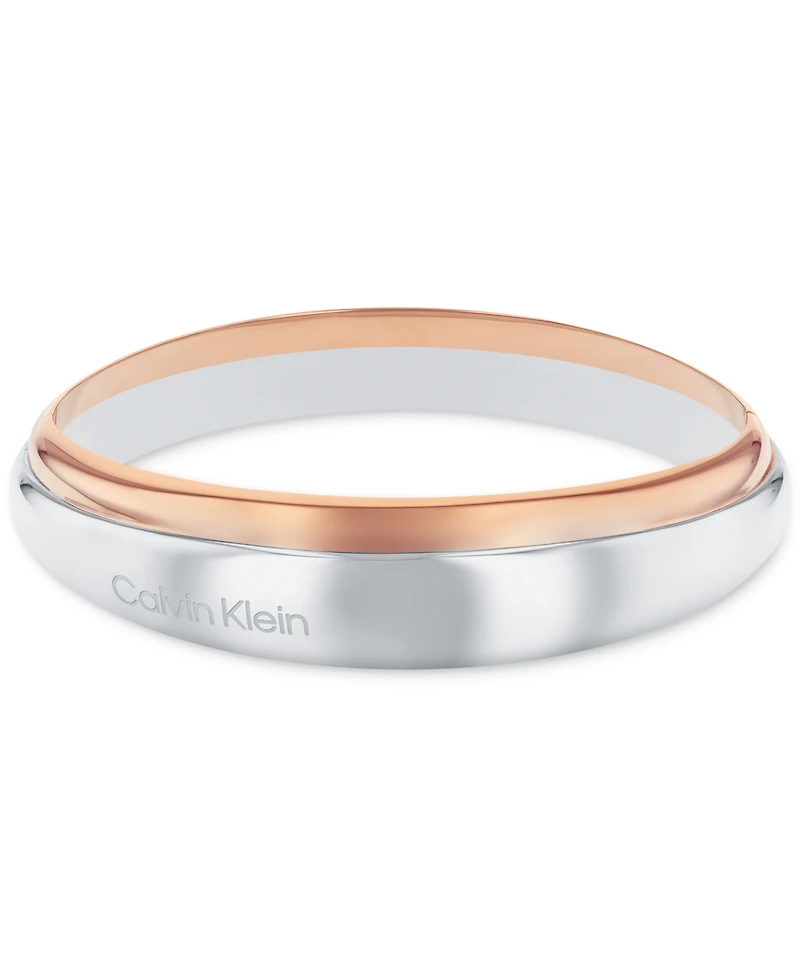 Calvin Klein Two-Tone Stainless Steel Bangle Bracelet