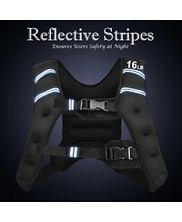 Sugift Workout Weighted Vest with Mesh Bag Adjustable Buckle-16 lbs