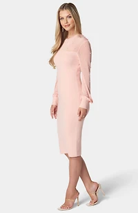 Bebe Women's Pearl Mesh Sweater Dress