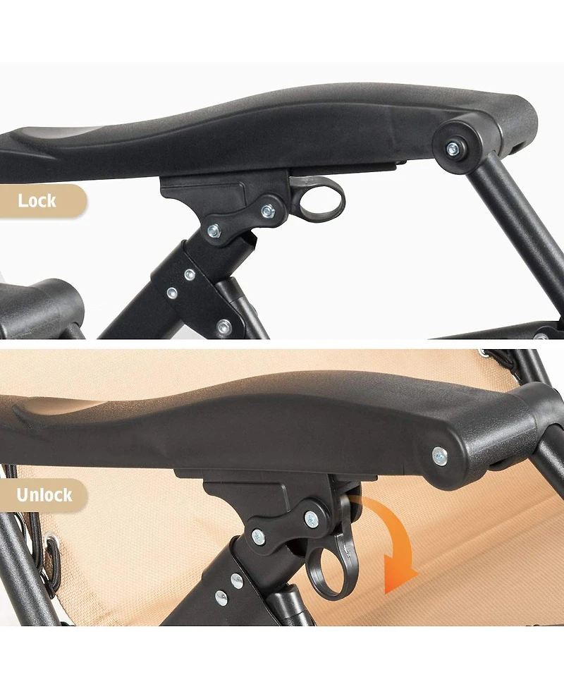 Inolait Sugift Oversize Lounge Chair with Cup Holder of Heavy Duty for outdoor