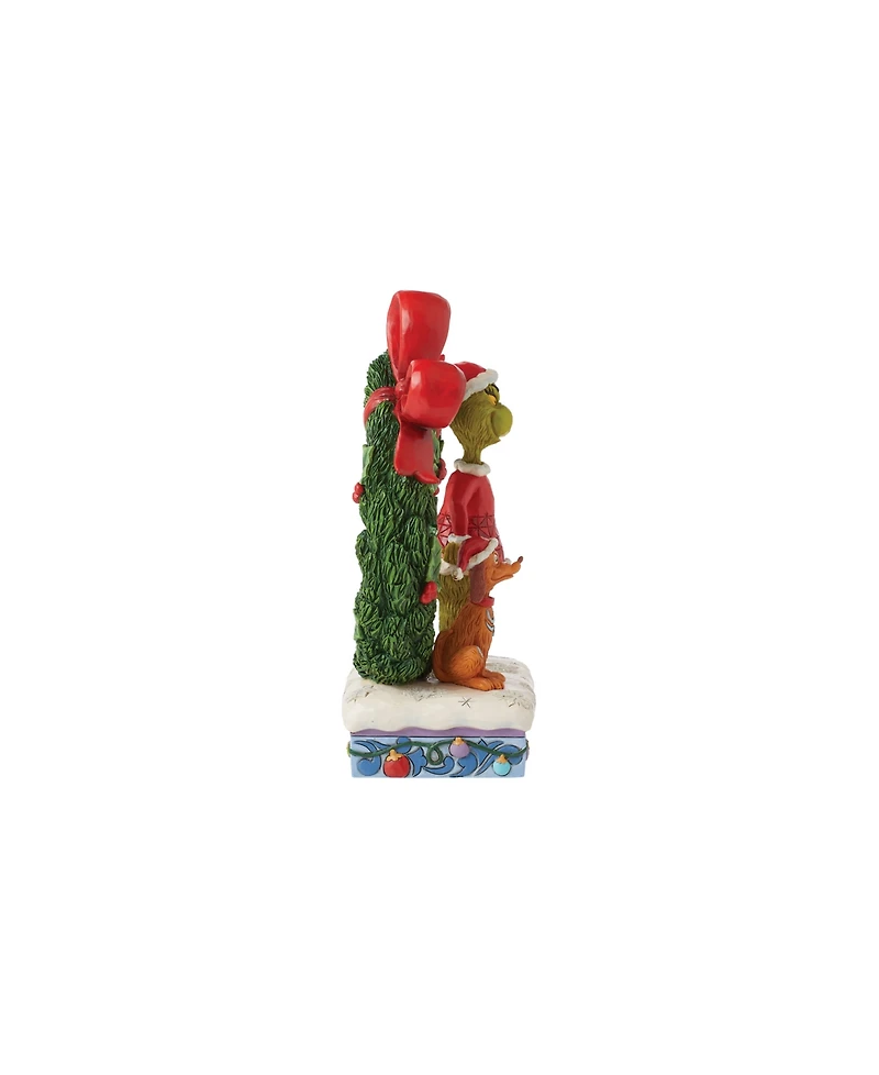 Jim Shore Grinch and Max in Wreath Figurine