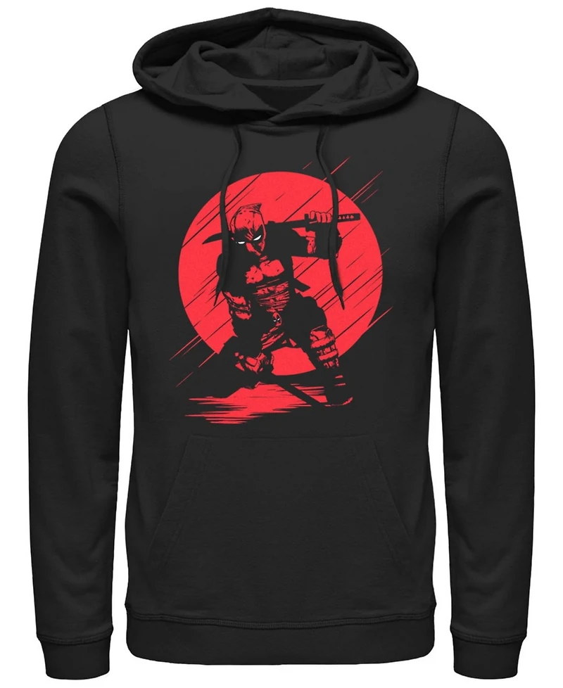 Fifth Sun Men's Silhouette Deadpool Hoodie Fleece Pullover