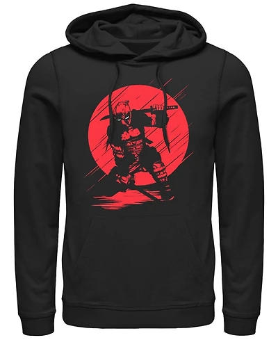 Fifth Sun Men's Silhouette Deadpool Hoodie Fleece Pullover