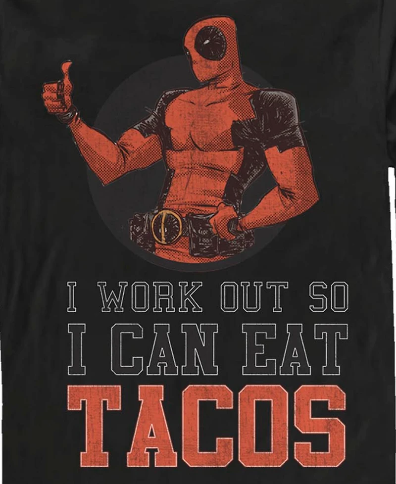 Fifth Sun Men's Deadpool Workout Long Sleeve T-Shirt