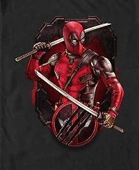 Fifth Sun Men's Deadpool Pose Badge Short Sleeve T-Shirt
