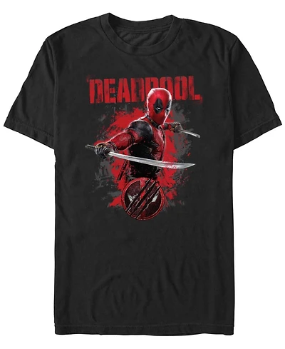 Fifth Sun Men's Deadpool Paint Dump Short Sleeve T-Shirt