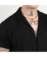 Men's Onyx Black Creased Shirt