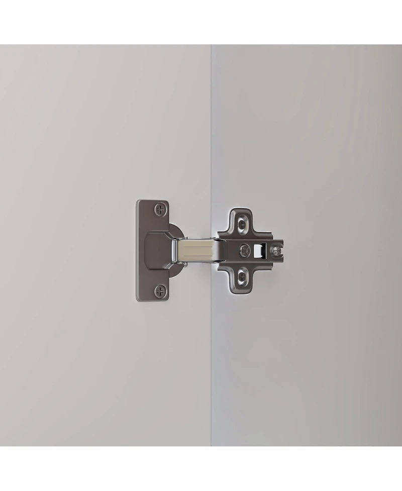 Famapy White Wooden 4-Door Super Large Bedroom Armoire Wardrobe with Hanging Bars