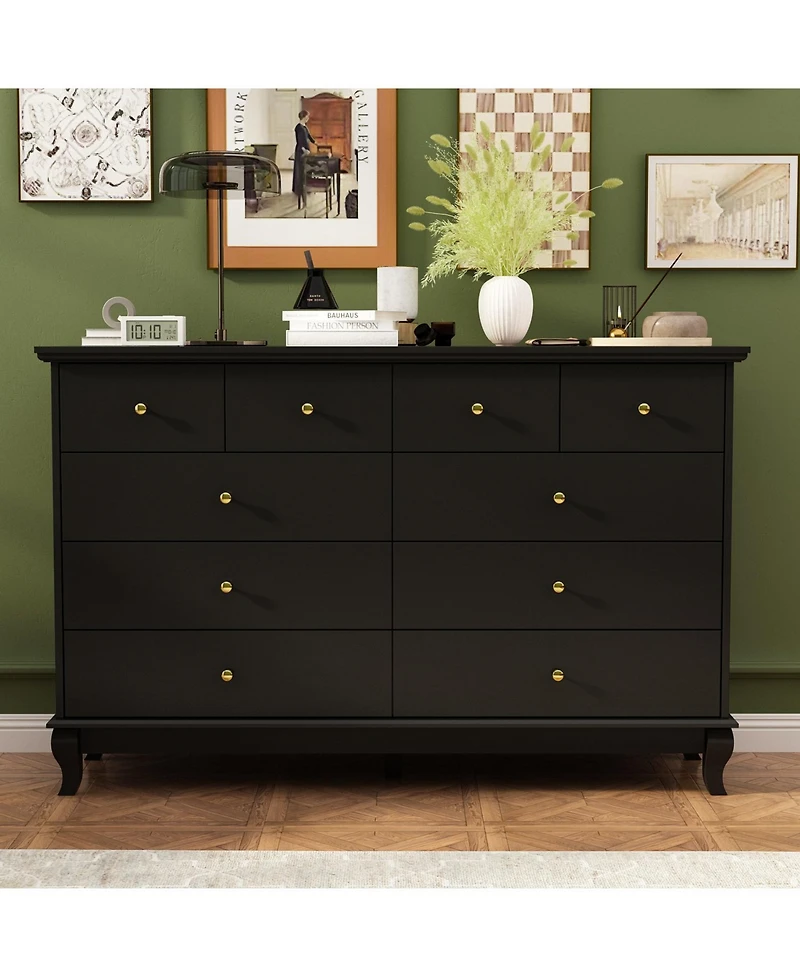 Homsee Blue Paint Finish 10-Drawer Cabinet Organizer