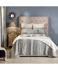 Ihi Home New York Cotton, Queen Duvet Cover Set/3, Grey