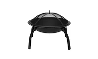 Slickblue 22" Four - legged Folding Iron Brazier Wood Burning Fire Pit Decoration for Backyard Poolside