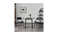 Set of 2 Metal Folding Chairs with Padded Seat and Back Ideal for Home and Office Use