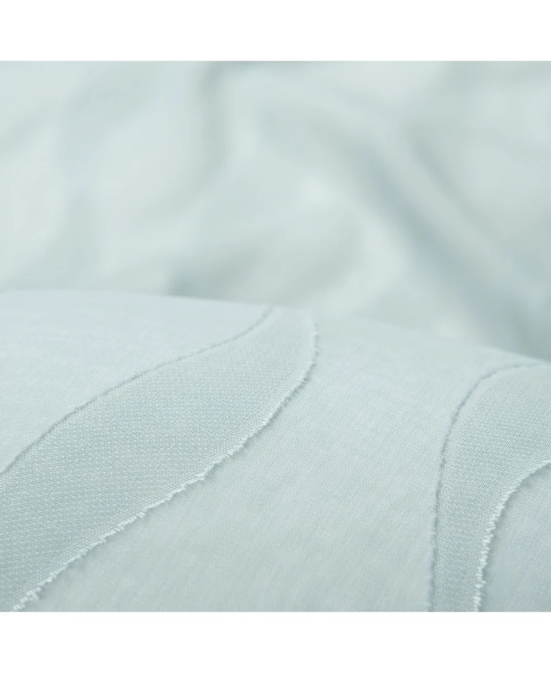 Chanasya Premium Quatrefoil Voile Sheer Curtains - 2-Panel Light Filtering Curtains for Living Room, Bedroom, Kitchen - 52" x 108" - Sage