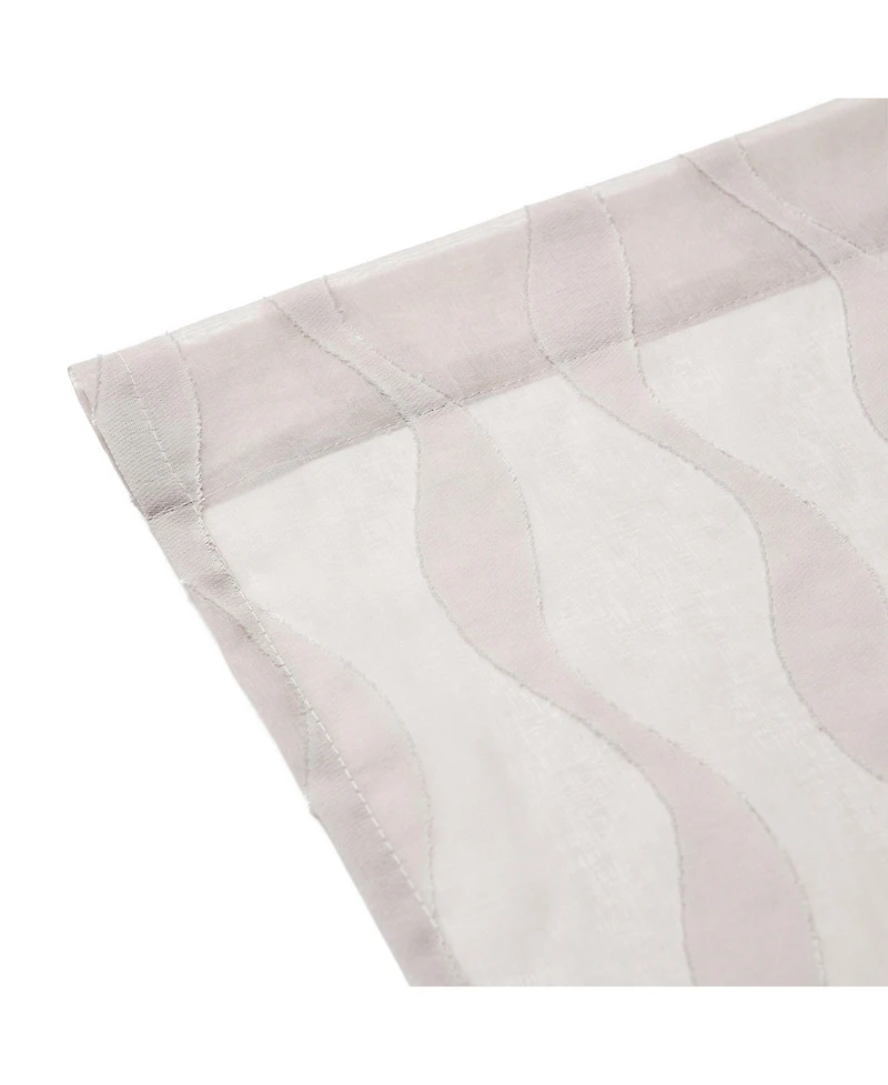 Chanasya Premium Quatrefoil Voile Sheer Curtains - 2-Panel Light Filtering Curtains for Living Room, Bedroom, Kitchen - 52" x 96" - Sage