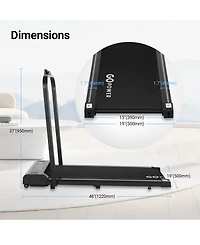 GoPowerBike GoFit Walking Pad Treadmill | with Remote Control | 6 Mile Max Speed 2-in-1