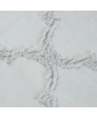 Chanasya Premium 2-Panel Moroccan Embroidered Design Textured Sheer Curtain Panels