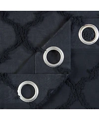 Chanasya Premium 2-Panel Faux Linen Shimmer Textured Sheer Curtain Panels