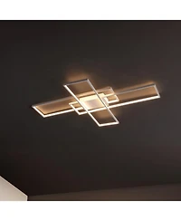 Jonathan Y Palco Contemporary Minimalist Metal Adjustable Dimmable Geometric Integrated Led Flush Mount