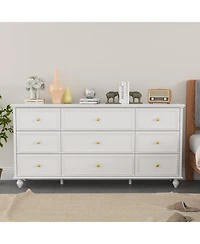 Homsee Modern 9-Drawer Wooden Chest of Drawers