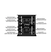 Pyle Premium Dual Direct Injection Audio Box with 1/4" Instrument to Balanced & Unbalanced Xlr