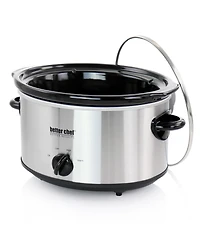 Better Chef 4 Quart Oval Slow Cooker with Removable Stoneware Crock