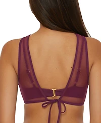 Becca Women's Muse Mesh-Overlay Multi-Way Bralette Bikini Top