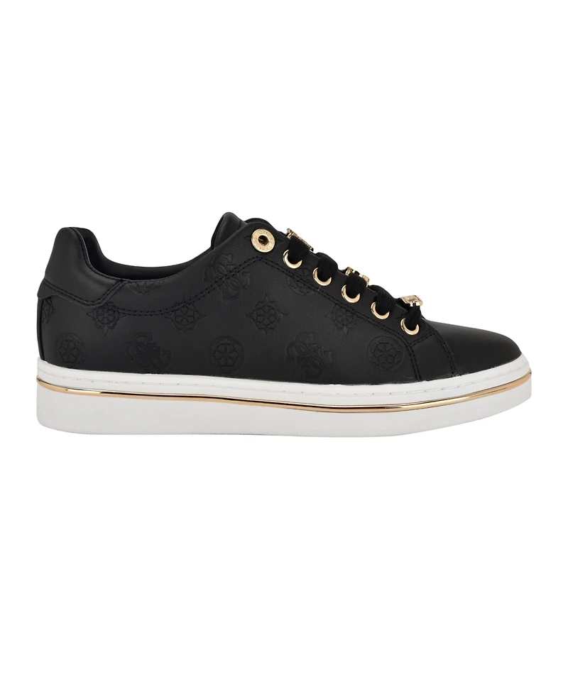 Guess Women's Stasey Charms Lace-Up Sneaker