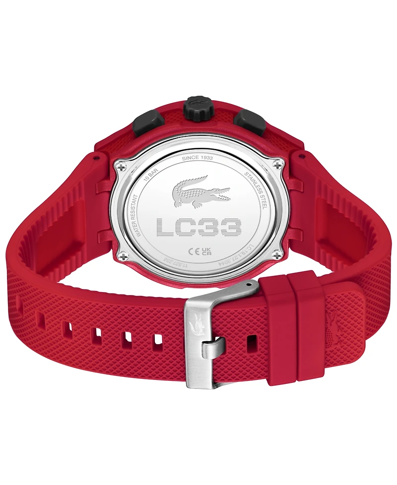 Lacoste Men's LC33 Silicone Strap Watch 45mm