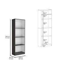 Vinton Bookcase with Spacious Tier-Shelving Design