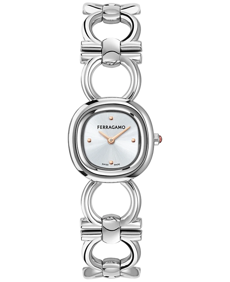 Ferragamo Women's Double Gancini Stainless Steel Link Bracelet Watch 25mm