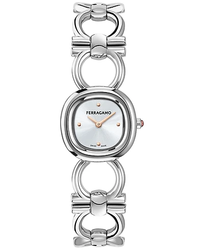 Ferragamo Women's Double Gancini Stainless Steel Link Bracelet Watch 25mm