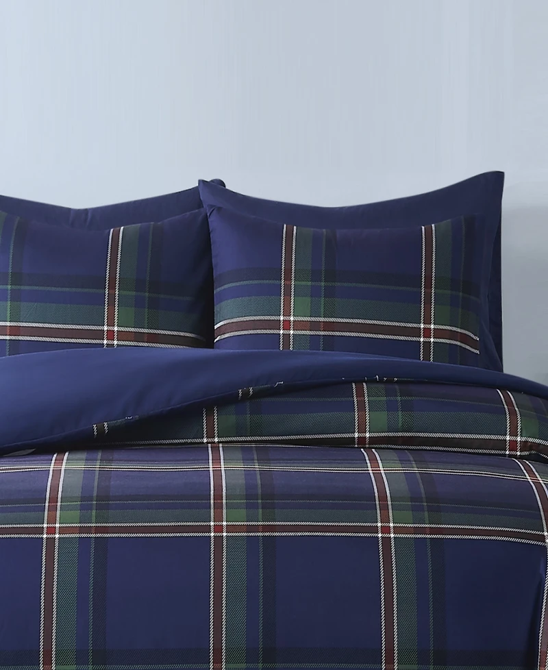 Truly Soft Bronson Plaid 3-Pc. Duvet Cover Set, King
